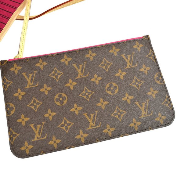 Auth NEW Louis Vuitton Neverfull MM monogram pivone with wallet pouch pivone - Picture 6 of 13